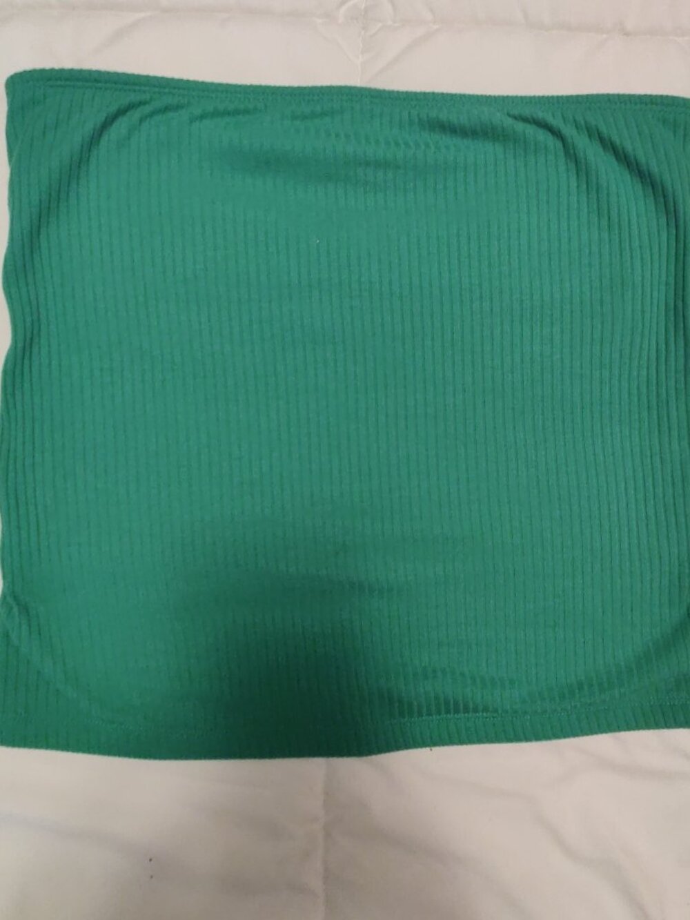 Old Navy Ribbed Emerald Green Tube Tank Top With Built In Bra